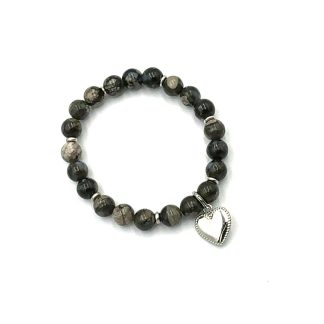 Bracciale Elastico Agata Grigia