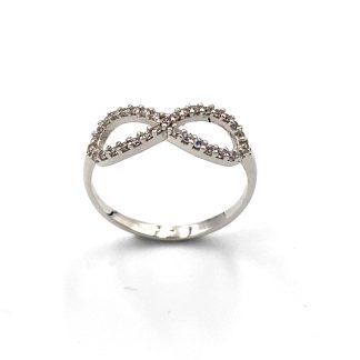 Infinity Ring White Gold