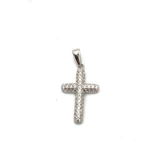 Cross Pendant with Zircons