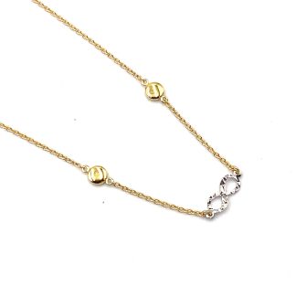 Two-Tone Gold Infinity Chain Necklace