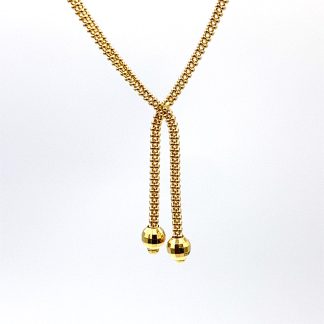 Yellow Gold Tennis Necklace