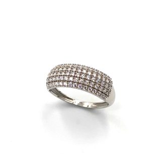 White Gold Wide Band Ring