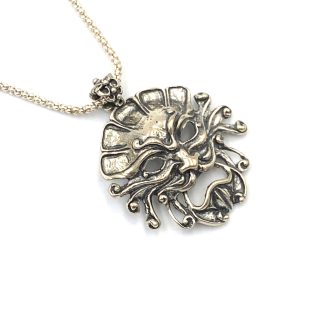 Gold Mask Necklace Art