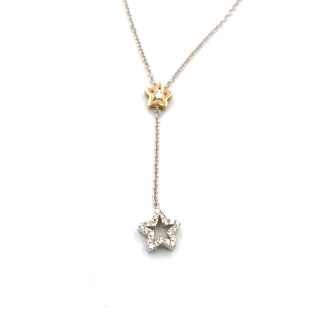 Necklace with Two-Tone Gold Pendant