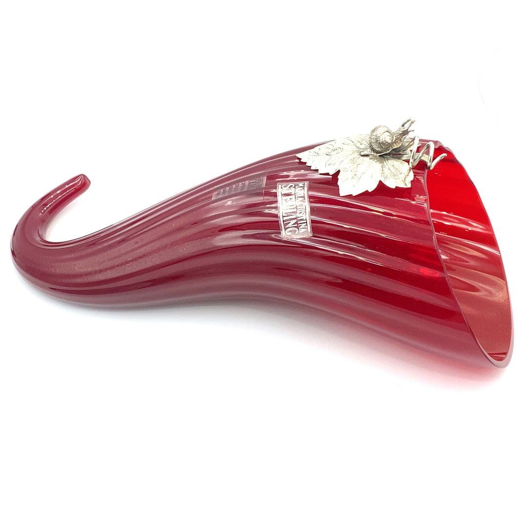 Cornucopia Maria Cristina Crystal and Silver