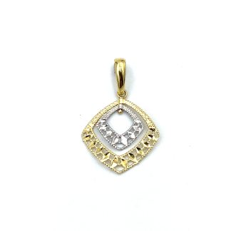 Two-tone gold pendant