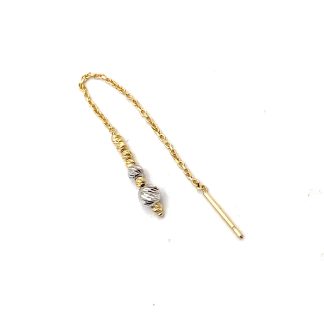 Mono Orecchino Aghetto Oro Bicolore