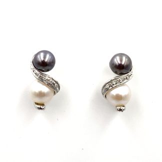 Miluna PER507 White Gold Earrings
