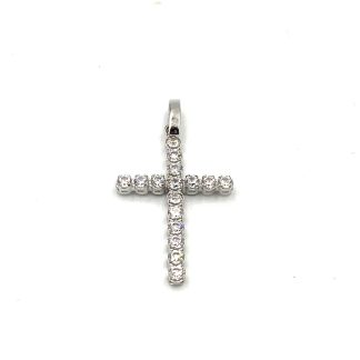 White Gold Cross Pendant