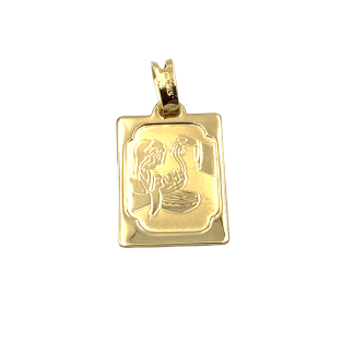 Baptismal Font Pendant in Yellow Gold