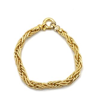 Yellow Gold Braided Bracelet