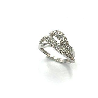 Anello Oro Bianco Doppa Fascia