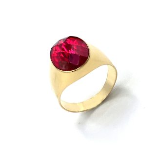 Red Zircon Men's Ring