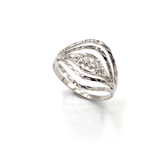 Anello Oro Bianco Traforato