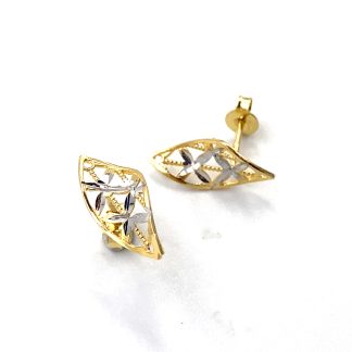 Orecchini Traforati Oro Bicolore