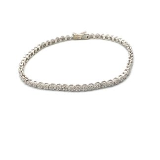 White Gold Fantasy Tennis Bracelet