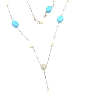 Pearl and Turquoise Necklace