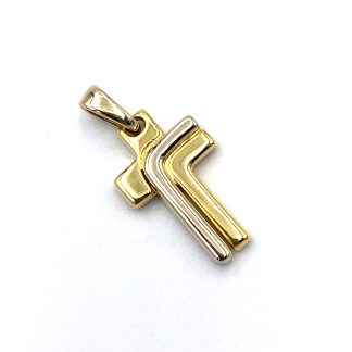 Pendente Croce Bicolore Unoaerre