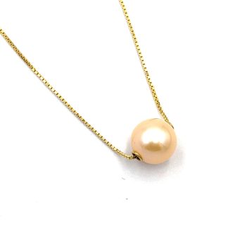 Nimei Yellow Gold and Pearl Necklace