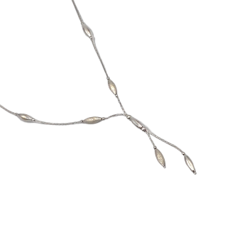 White Gold Lanyard Necklace