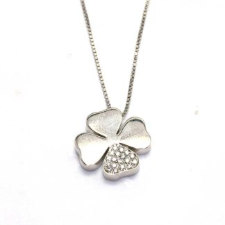 Salvini four-leaf clover necklace